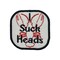 Funny Crawfish “I Suck Heads” Embroidered Iron-On Patch, Crawdad Boil Humor, 2.5 inch x 2.5 inch